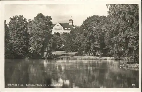 Mittweida Schwanenteich Oberrealschule / Mittweida /Mittelsachsen LKR