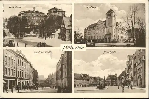 Mittweida Technikum Postamt Marktplatz Rochlitzerstrasse / Mittweida /Mittelsachsen LKR
