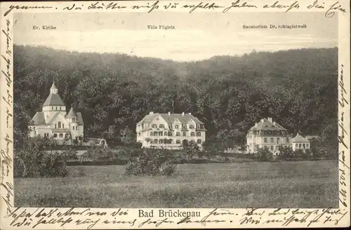 Bad Brueckenau Kirche Villa Fueglein Sanatorium Dr Schlagintweit / Bad Brueckenau /Bad Kissingen LKR