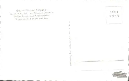 Reit Winkl Gasthof Pension Seegatterl / Reit im Winkl /Traunstein LKR