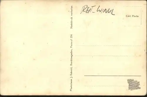 Reit Winkl [Handschriftlich] Watzmanner Plattlergruppe Winkl / Reit im Winkl /Traunstein LKR