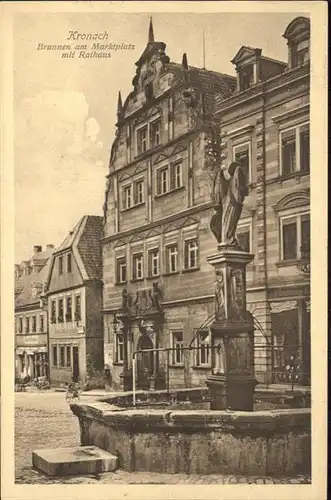 Kronach Oberfranken Brunnen Marktplatz Rathaus  / Kronach /Kronach LKR