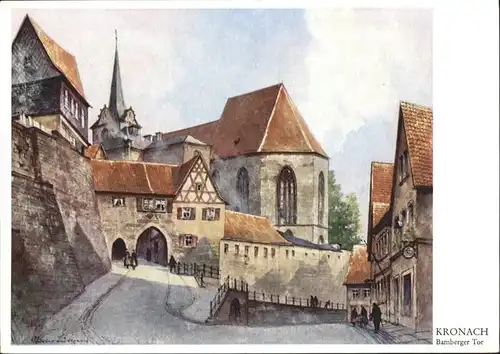 Kronach Oberfranken Bambergertor Kuenstler Gustav Luettgens / Kronach /Kronach LKR