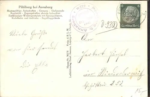 Annaberg-Buchholz Erzgebirge Fliegeraufnahme Poehlberg / Annaberg /Erzgebirgskreis LKR