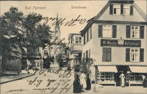 Bad Pyrmont Kirchstrasse Hoflieferant W. Weitz x