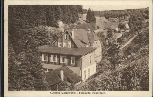 Clausthal-Zellerfeld [Stempelabschlag] Kurhaus Untermuehle Spiegeltal Harz x