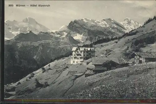 ws90823 Muerren BE Muerren Hotel Alpenruh * Kategorie. Muerren Alte Ansichtskarten