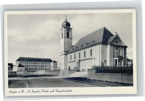 Singen Hohentwiel St Josephs Kirche Zeppelin Schule  *