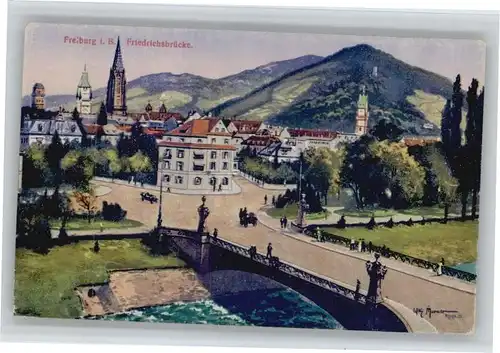 Freiburg Breisgau Friedrichsbruecke *