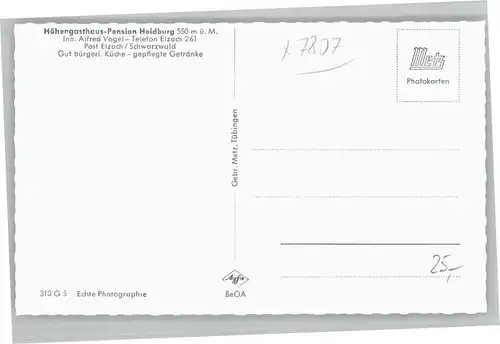 Elzach Gasthaus Pension Heidburg *