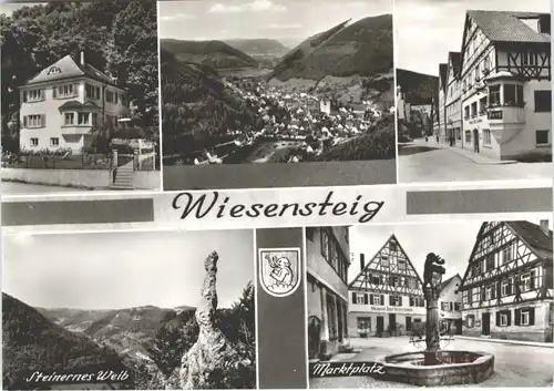 Wiesensteig Gasthaus Pension Zur Post Steinernes Weib Marktplatz *