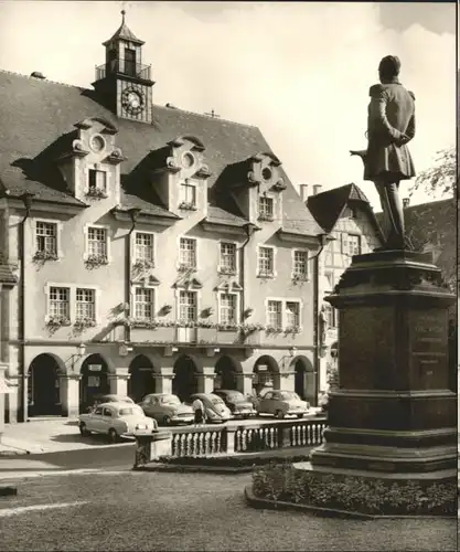 Sigmaringen Marktplatz Rathaus Denkmal Fuersten Karl von Hohenzollern *