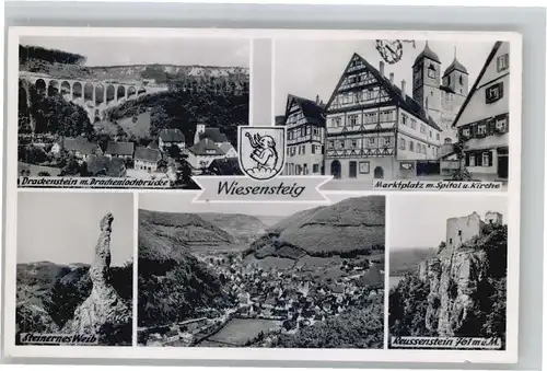 Wiesensteig Drackenstein Drachenlochbruecke Marktplatz Spital Kirche Reussenstein *