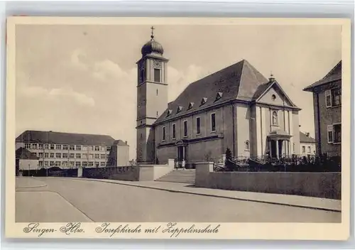 Singen Hohentwiel Josefs Kirche Zeppelin Schule  *