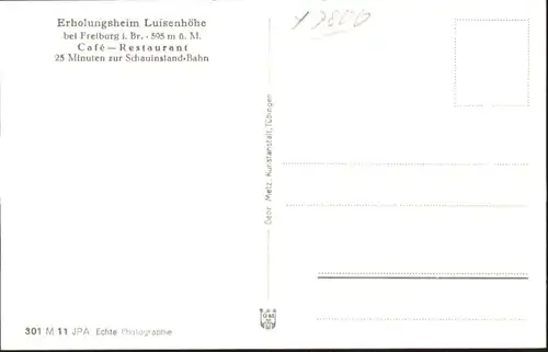 Freiburg Breisgau Erholungsheim Luisenhoehe *