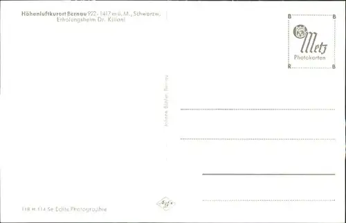 Bernau Erholungsheim Dr. Kiliani *