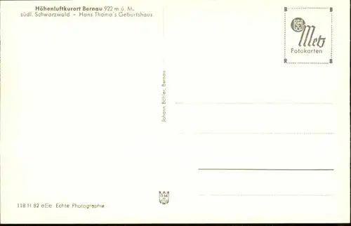 Bernau Hans Thoma Geburtshaus *