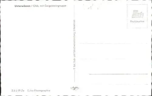 Unterwoessen Geigelsteingruppe *