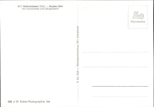Unterwoessen Gruber Alm Hochplatte Geigelstein *