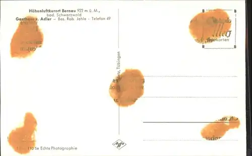 Bernau Schwarzwald Gasthaus Adler *