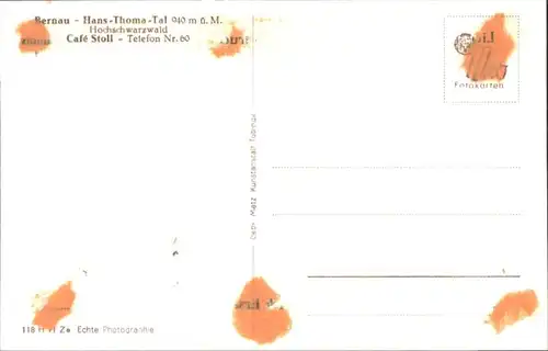 Bernau Schwarzwald Cafe Stoll *
