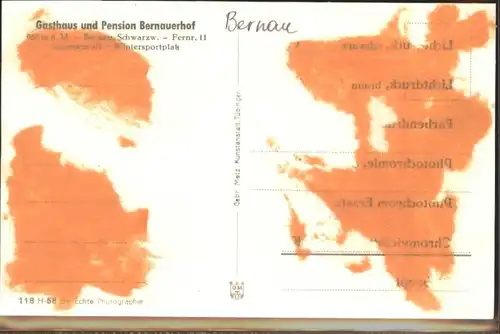 Bernau Schwarzwald Gasthaus Pension Bernauerhof Bauernstube *