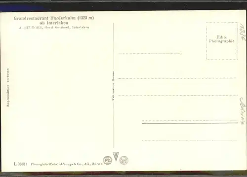ww89543 Interlaken BE Interlaken Harderkulm Jungfrau * Kategorie. Interlaken Alte Ansichtskarten