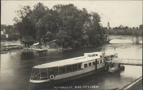 Rheinfelden Motorboot Bruecke x