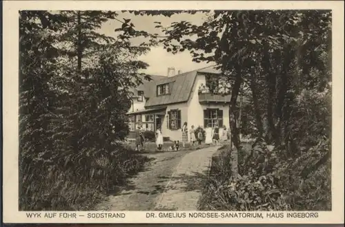 Wyk Foehr Sanatorium Dr. Gmelius Haus Ingeborg *