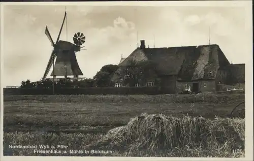 Wyk Foehr Nordsee Friesenhaus Muehle Boldixum *