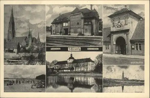 Schleswig Holstein Schleswig Kreisbahnhof Schloss Gottorf Moeweninsel * / Schleswig /Schleswig-Flensburg LKR