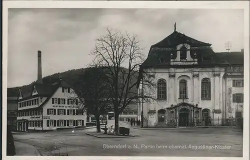 Oberndorf Neckar Augustiner Kloster Gasthaus zum Waldhorn Litfasssaeule *