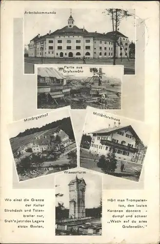 Grafenwoehr Arbeitskommando Militaerforsthaus Wasserturm