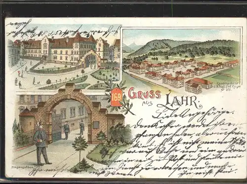 Lahr Schwarzwald Kasernement d. bad. Inf. Regt. Nr. 169 / Lahr /Ortenaukreis LKR