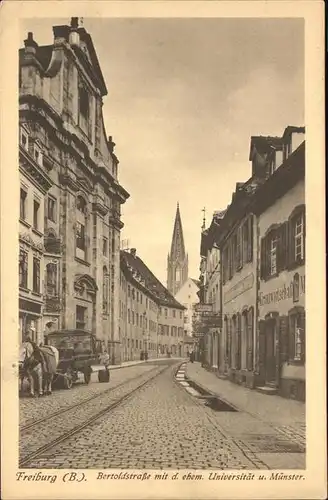 Freiburg Breisgau Bertoldstrasse Universitaet Muenster Kutsche Kat. Freiburg im Breisgau