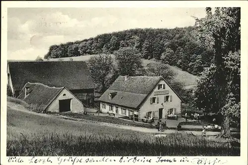 Freiburg Breisgau Wirtschaft zum Schoenbergerhof Besitzer Johann Hall  Kat. Freiburg im Breisgau