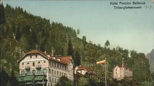 Triberg Schwarzwald Hotel Pension Bellevue Kat. Triberg im Schwarzwald