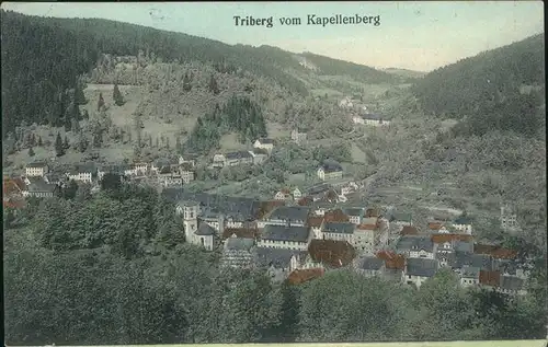 Triberg Schwarzwald vom Kapellenberg Kat. Triberg im Schwarzwald