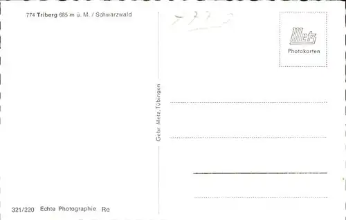 Triberg Schwarzwald  Kat. Triberg im Schwarzwald