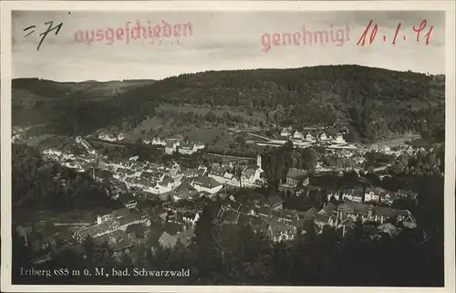 Triberg Schwarzwald Stempel auf AK Kat. Triberg im Schwarzwald