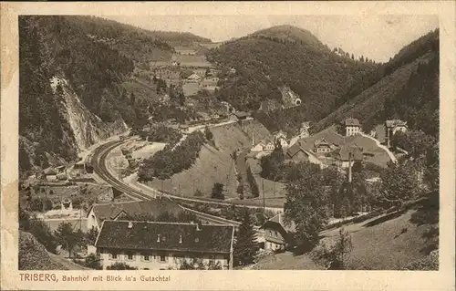 Triberg Schwarzwald Bahnhof Gutachtal Kat. Triberg im Schwarzwald