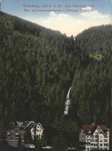 Triberg Schwarzwald Schwarzwald Hotel  Wasserfall Kat. Triberg im Schwarzwald