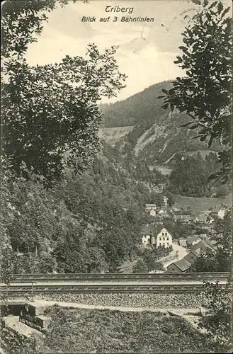 Triberg Schwarzwald 3 Bahnlinien Kat. Triberg im Schwarzwald