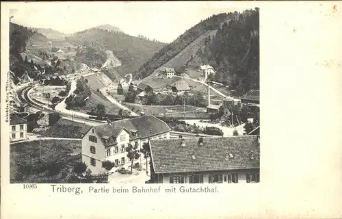 Triberg Schwarzwald Bahnhof Gutachtal Kat. Triberg im Schwarzwald