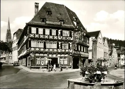 Nagold Hotel Post Brunnen Kat. Nagold