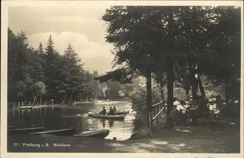 Freiburg Breisgau Waldsee Boot Kat. Freiburg im Breisgau