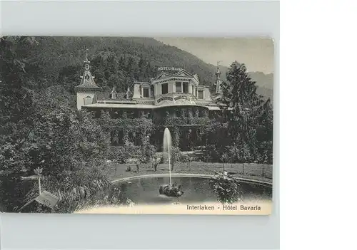 wz18125 Interlaken BE Hotel Bavaria Kategorie. Interlaken Alte Ansichtskarten