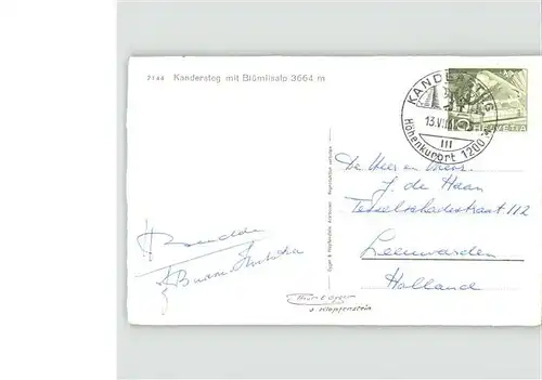 wz18143 Kandersteg BE Panorama Kategorie. Kandersteg Alte Ansichtskarten