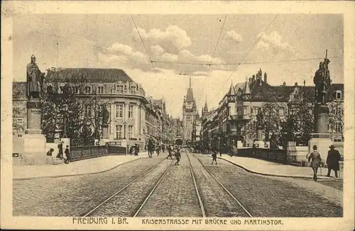 Freiburg Breisgau Kaiserstrasse Bruecke Martinstor