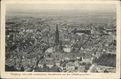 Freiburg Breisgau Muenster Innenstadt vom Schlossberg